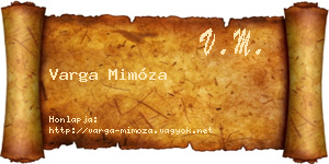 Varga Mimóza névjegykártya